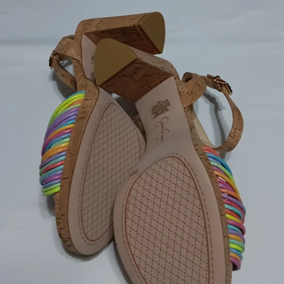 JESSICA SIMPSON Darleena Multicolor  Women's Platform  Sandals - 8W - Picture 6 of 7